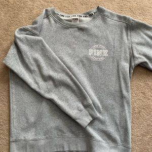 Victorias Secret PINK gray crewneck sweatshirt size M